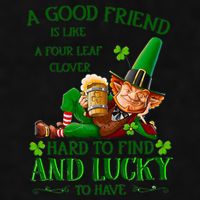 A Good Friend Is Like A Four Leaf Clover Patrick's Day Ladies PosiCharge Tri-Blend Wicking Tank
