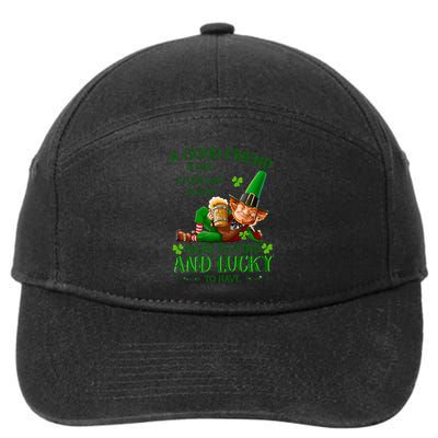 A Good Friend Is Like A Four Leaf Clover Patrick's Day 7-Panel Snapback Hat