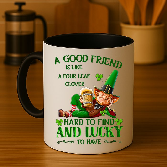 A Good Friend Is Like A Four Leaf Clover Patrick's Day Mug