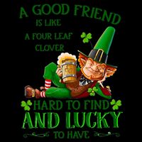 A Good Friend Is Like A Four Leaf Clover Patrick's Day Drawstring Bag