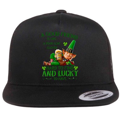 A Good Friend Is Like A Four Leaf Clover Patrick's Day Flatbill Hat