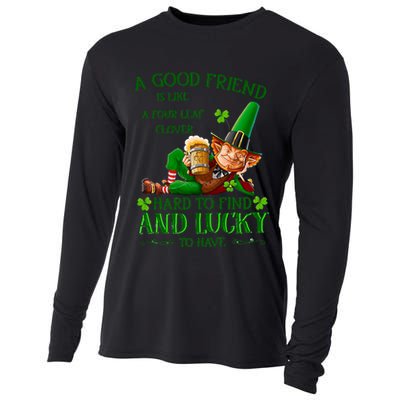 A Good Friend Is Like A Four Leaf Clover Patrick's Day Cooling Performance Long Sleeve Crew