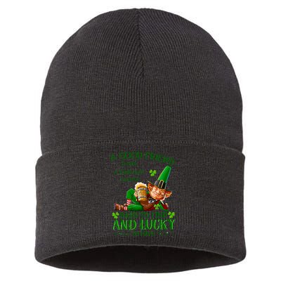 A Good Friend Is Like A Four Leaf Clover Patrick's Day Sustainable Knit Beanie