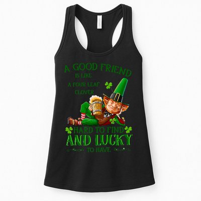A Good Friend Is Like A Four Leaf Clover Patrick's Day Womens Tank Top