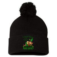 A Good Friend Is Like A Four Leaf Clover Patrick's Day Pom Pom 12in Knit Beanie