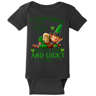 A Good Friend Is Like A Four Leaf Clover Patrick's Day Baby Bodysuit