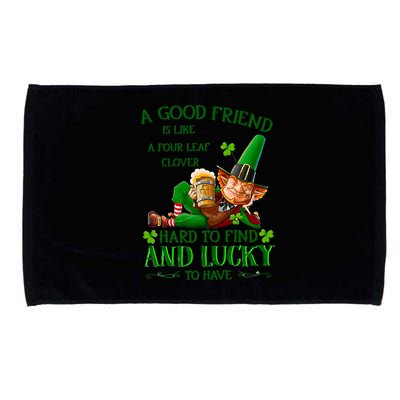 A Good Friend Is Like A Four Leaf Clover Patrick's Day Microfiber Hand Towel