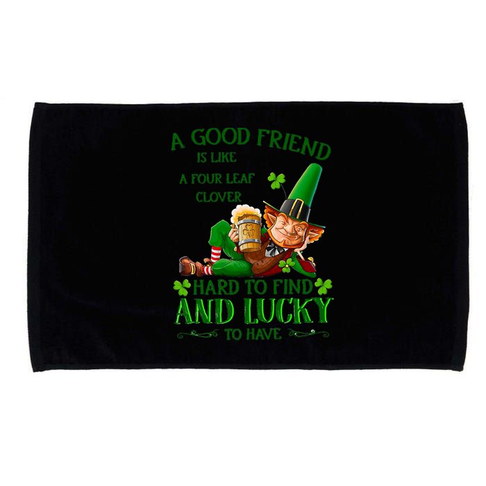 A Good Friend Is Like A Four Leaf Clover Patrick's Day Microfiber Hand Towel