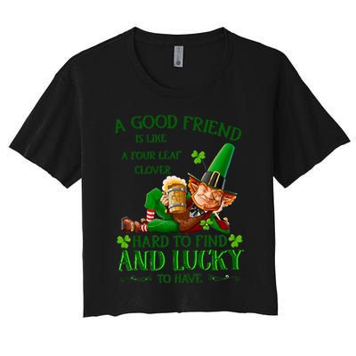 A Good Friend Is Like A Four Leaf Clover Patrick's Day Crop Top
