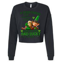 A Good Friend Is Like A Four Leaf Clover Patrick's Day Cropped Pullover Crew