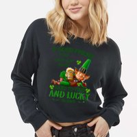 A Good Friend Is Like A Four Leaf Clover Patrick's Day Cropped Pullover Crew