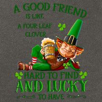 A Good Friend Is Like A Four Leaf Clover Patrick's Day Cotton Canvas Backpack