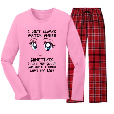 Anime Gift For Teen Girl Women Boy Cute Anime Merch Lovers Women's Long Sleeve Flannel Pajama Set 