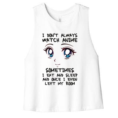 Anime Gift For Teen Girl Women Boy Cute Anime Merch Lovers Women's Racerback Cropped Tank