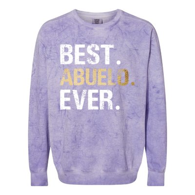 Abuelo Gift From Granddaughter Grandson Best Abuelo Colorblast Crewneck Sweatshirt