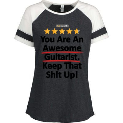 Awesome Guitarist Funny Gift Guitar Enza Ladies Jersey Colorblock Tee