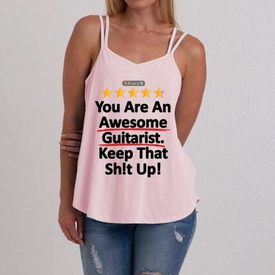 Awesome Guitarist Funny Gift Guitar Women's Strappy Tank