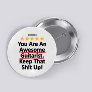 Awesome Guitarist Funny Gift Guitar Button