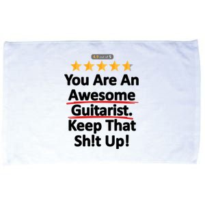 Awesome Guitarist Funny Gift Guitar Microfiber Hand Towel