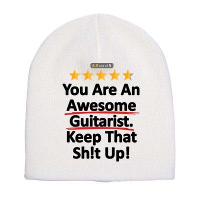 Awesome Guitarist Funny Gift Guitar Short Acrylic Beanie