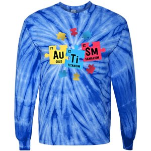 Autism Gift For Teachers Sped Periodic Table Elets Gift Tie-Dye Long Sleeve Shirt