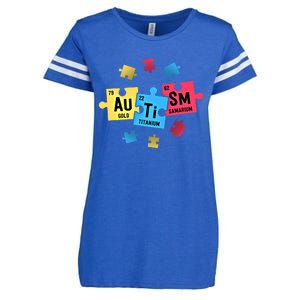 Autism Gift For Teachers Sped Periodic Table Elets Gift Enza Ladies Jersey Football T-Shirt