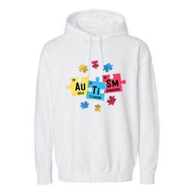 Autism Gift For Teachers Sped Periodic Table Elets Gift Garment-Dyed Fleece Hoodie