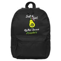 Avocado Gifts For Women Just A Girl Who Loves Avocado 16 in Basic Backpack