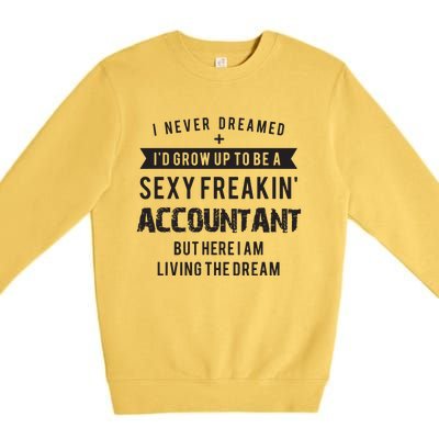 Accountant Graduation Funny For Future Accountant Gift Premium Crewneck Sweatshirt