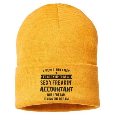 Accountant Graduation Funny For Future Accountant Gift Sustainable Knit Beanie