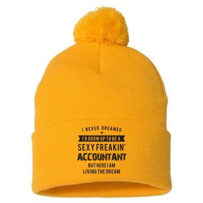 Accountant Graduation Funny For Future Accountant Gift Pom Pom 12in Knit Beanie