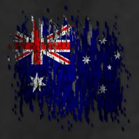 Australia Grunge Flag 7 Panel Mesh Trucker Snapback Hat