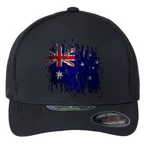 Australia Grunge Flag Flexfit Unipanel Trucker Cap