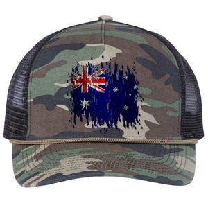 Australia Grunge Flag Retro Rope Trucker Hat Cap