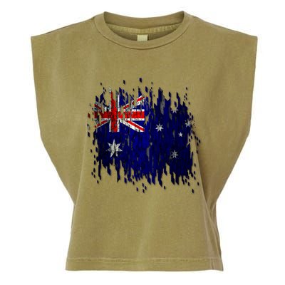 Australia Grunge Flag Garment-Dyed Women's Muscle Tee