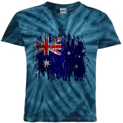 Australia Grunge Flag Kids Tie-Dye T-Shirt