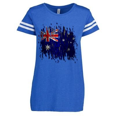 Australia Grunge Flag Enza Ladies Jersey Football T-Shirt