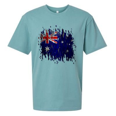 Australia Grunge Flag Sueded Cloud Jersey T-Shirt