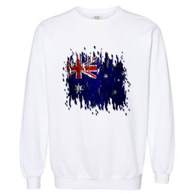 Australia Grunge Flag Garment-Dyed Sweatshirt