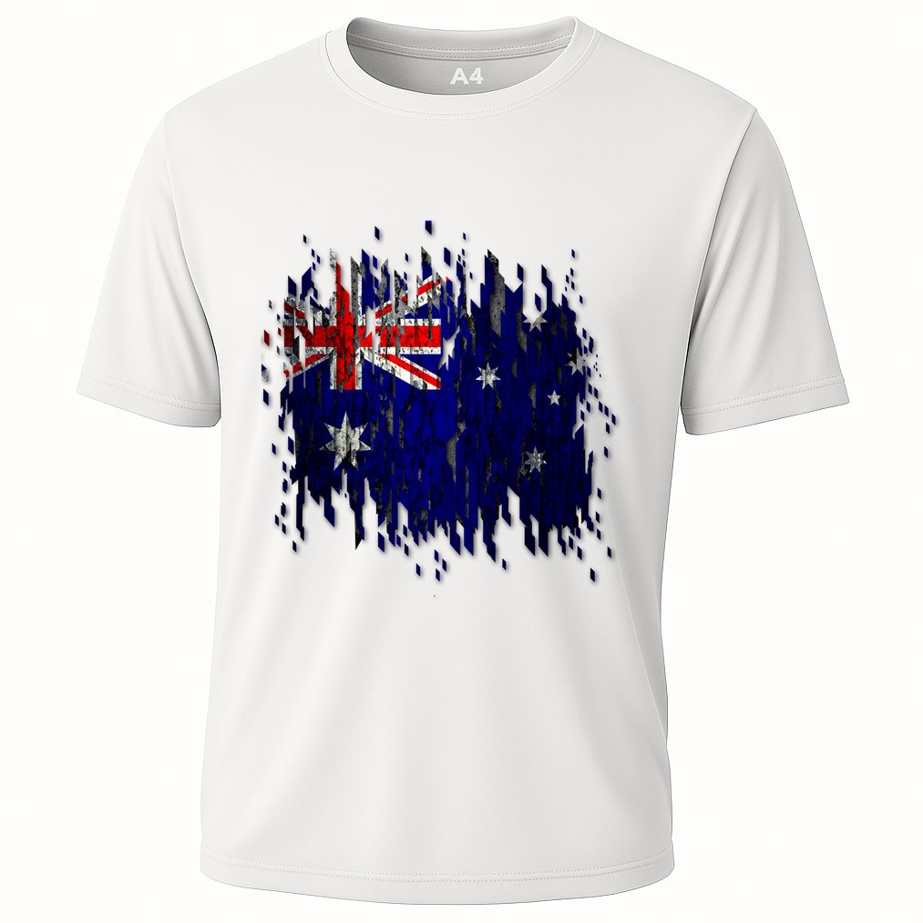 Australia Grunge Flag Cooling Performance Crew T-Shirt