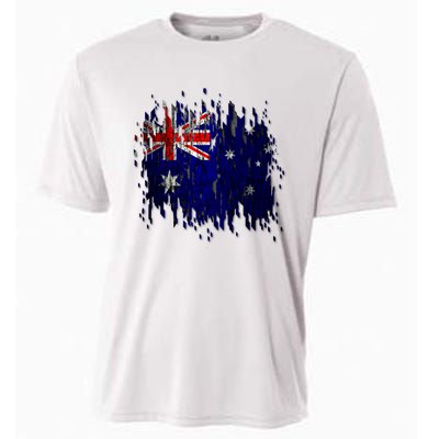 Australia Grunge Flag Cooling Performance Crew T-Shirt