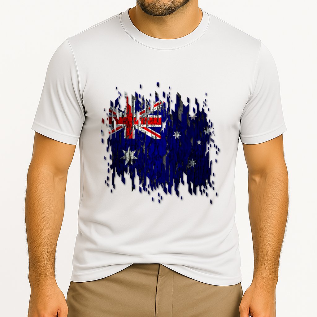 Australia Grunge Flag Cooling Performance Crew T-Shirt