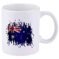 Australia Grunge Flag 11oz C Handle Ceramic Mug
