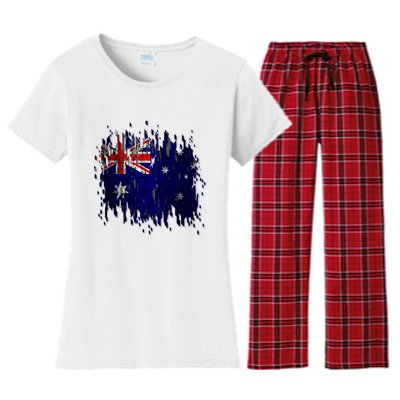 Australia Grunge Flag Women's Flannel Pajama Set