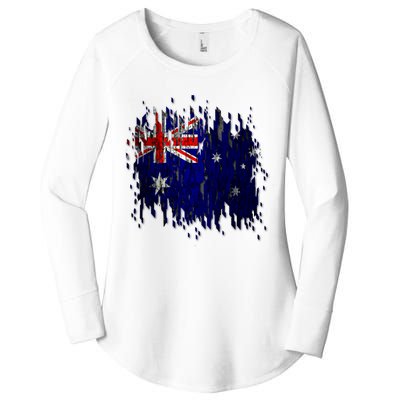 Australia Grunge Flag Women's Perfect Tri Tunic Long Sleeve Shirt