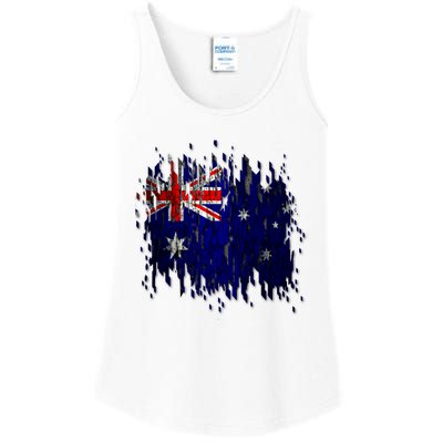 Australia Grunge Flag Ladies Essential Tank