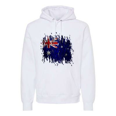 Australia Grunge Flag Premium Hoodie