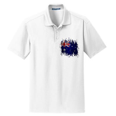 Australia Grunge Flag Dry Zone Grid Polo