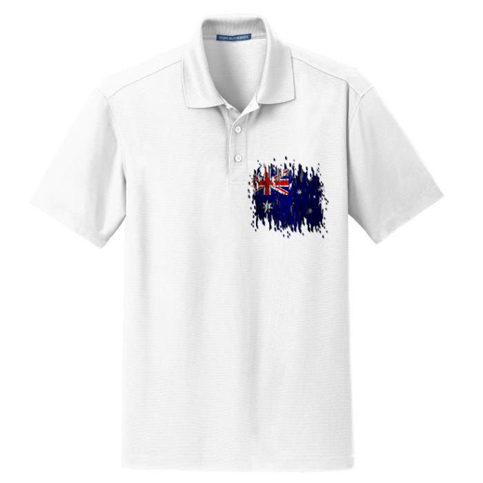 Australia Grunge Flag Dry Zone Grid Polo