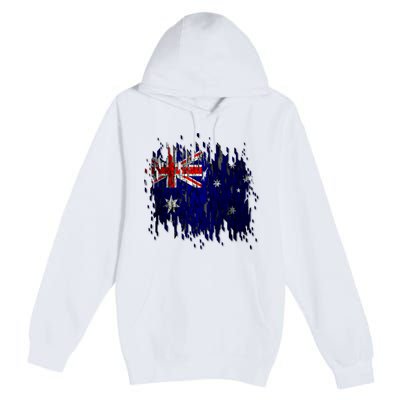 Australia Grunge Flag Premium Pullover Hoodie